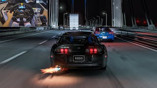 920HP Toyota Supra MK4 Vs 970HP Nissan Skyline GT-R R34 - Assetto Corsa | Moza R9 + VR