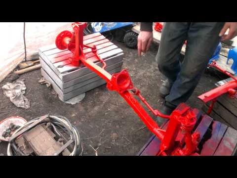 Самодельная передняя балка к мини трактору