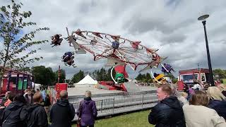 VID Newtongrange gala day  children's  Sky Diver fun fair twitter HD 2022