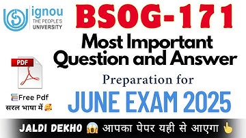 BSOG 171 | भारतीय समाज छवियाँ एवं वास्तविकताएँ | Bsog 171 most important question and answer