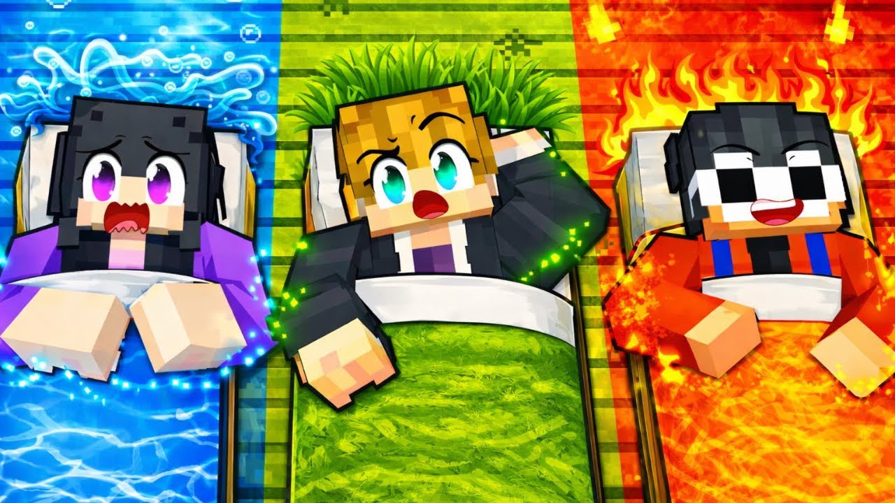 Having an ELEMENTAL SLEEP OVER in Minecraft!