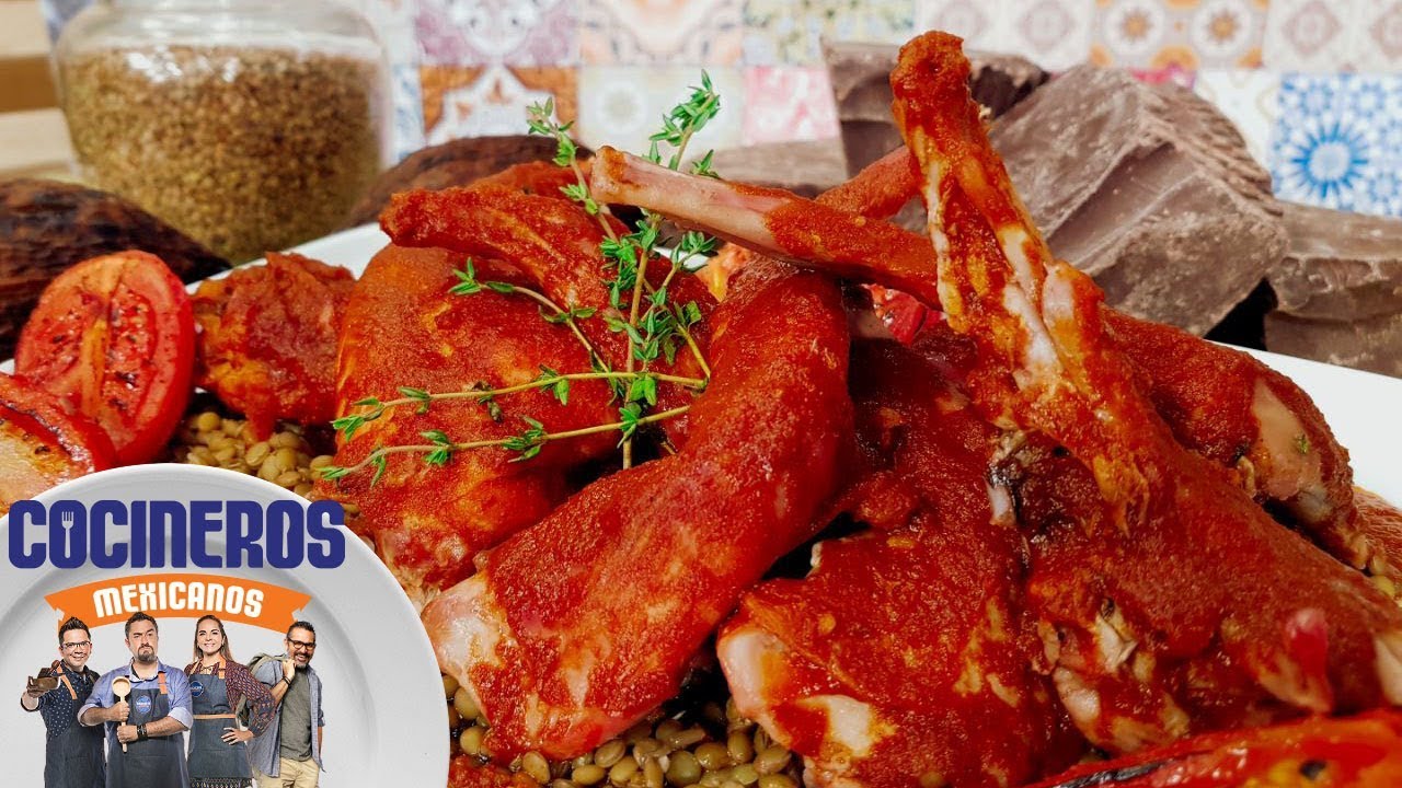 Receta: Conejo asado con salsa de morita chocolate y lentejas | Cocineros Mexicanos