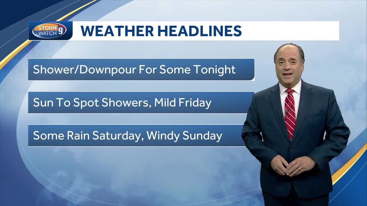 Video: Overnight showers before mild day - YouTube