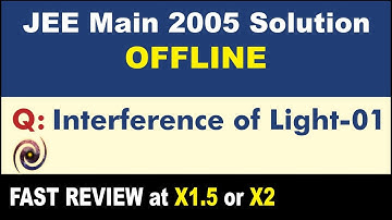 JEE Main 2005 Physics Solutions | Interference of Light-01
