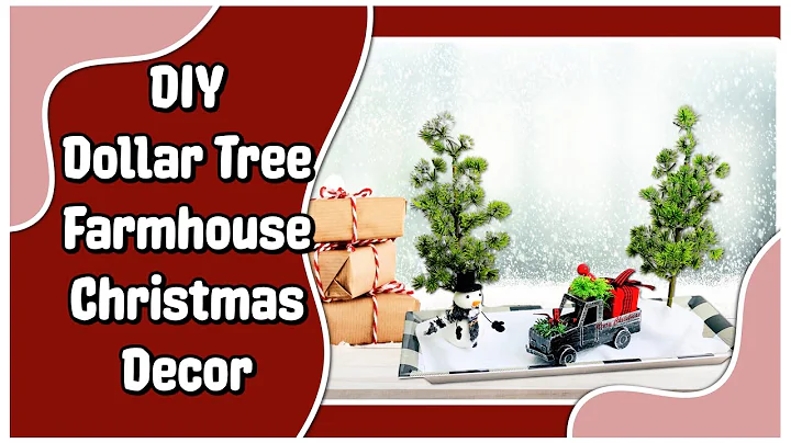 Dollar Tree DIY Buffalo Check Farmhouse Christmas Decor | Christmas 2022 | Easy Dollar Tree DIY