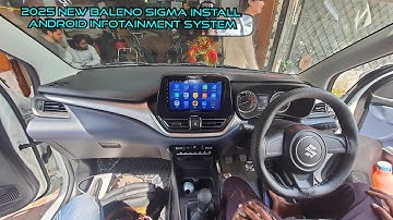 Maruti Suzuki 2025 new Baleno Sigma without wiring cutting installation Android music system