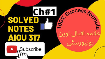 Aiou pak Study Code 317 Notes 100% Success in Exams - Chapter 1