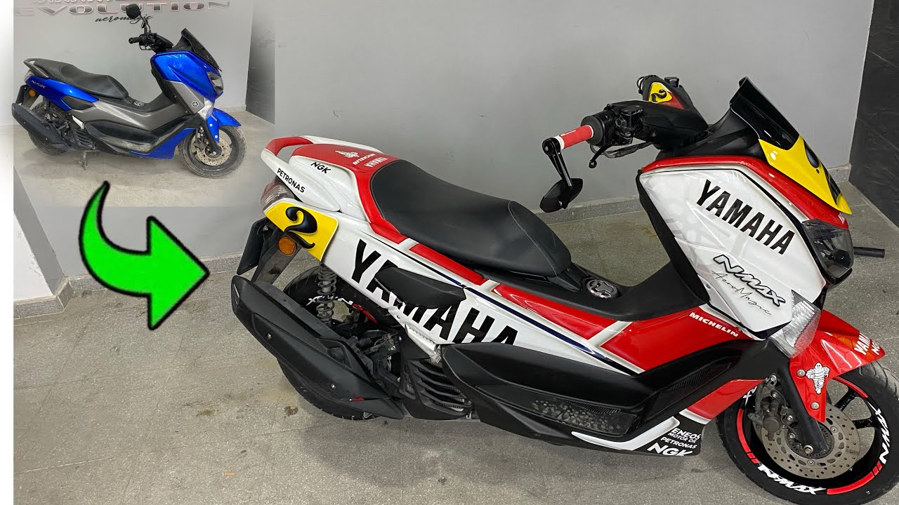 ✅ - Yamaha NMAX 😱🤯 EXTREME derailleur feito TUDO com TINTA !!
