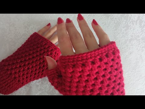 Fıstık Modelli Parmaksız Eldiven /Peanut Pattern Fingerless Gloves