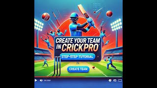 How to Create a Team in CrickPro | Step-by-Step Guide for Cricket Teams!