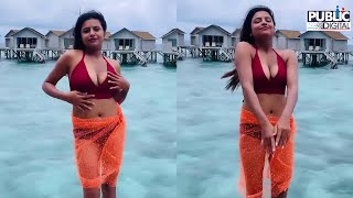 Sonu Srinivas Gowda Shares Video From Maldives Dancing In Bikini | Public TV Digital