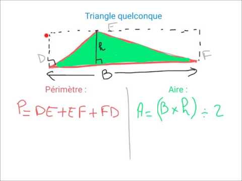 Vidéo: Comment Trouver Le Périmètre Et L'aire D'un Triangle