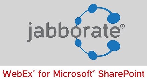 WebEx integration for SharePoint