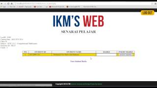 IKM's Online student management system prototype (LECTURER)