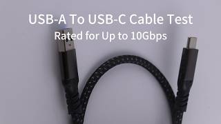 USB-A to USB-C 10Gbps Cable | Pin Continuity & 57W+ Load Test