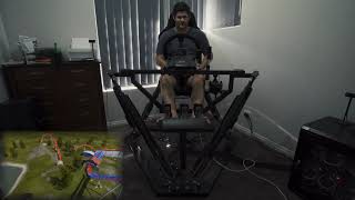 DIY 6dof Simulator - No Limits 2 First Human Test