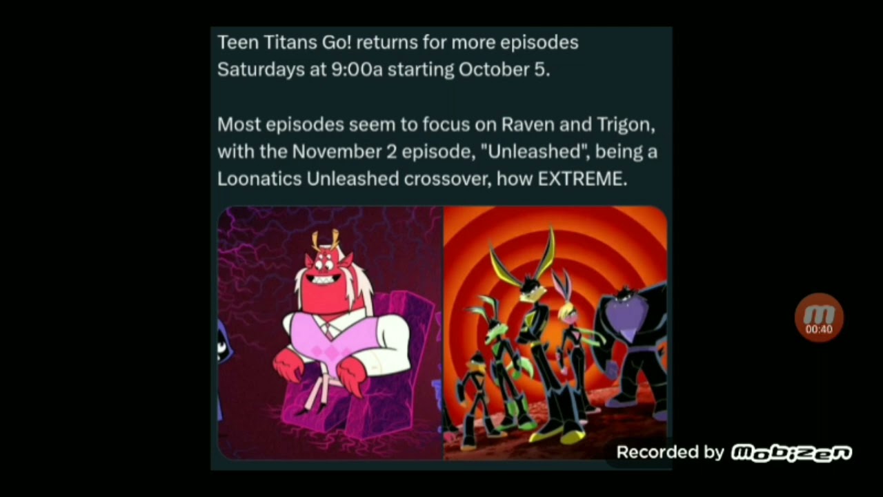 Teen Titans GO to have a Loonatics crossover.