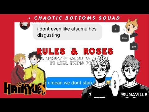 Video haikyuu texts : rules and roses | sakuatsu (PART 1) - youtube
