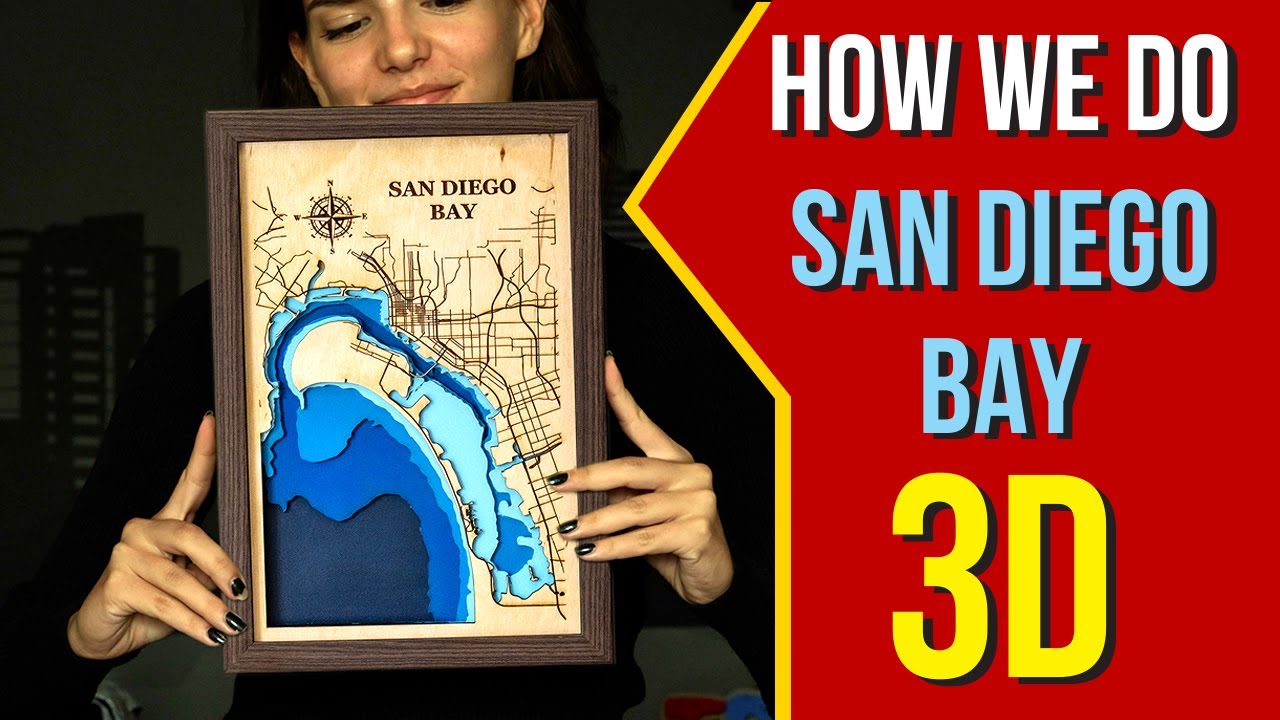 How we do San Diego Bay Map Wall Decor. Our first bay map