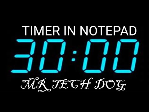 MAKING A 10 SECOND  TIMER USING NOTEPAD| MR TECH DOG