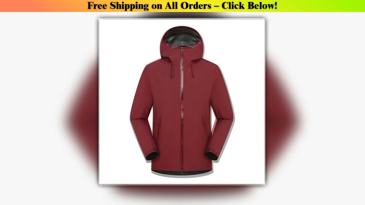 ARC BETA Embroidery Logo Rain Jacket Sports Ski Camping Outdoor Mountain Climbing Windproof