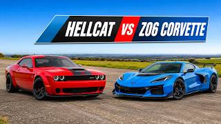 Hellcat vs Z06 Corvette Drag Racing