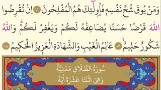 64- Surah At-Taghabun - Maher Al Muaiqly - Arabic translation HD