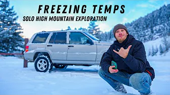 Trekking to a FROZEN WATERFALL in Wyoming's Winter