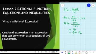 General Mathematics: topic 2 rational function part 1