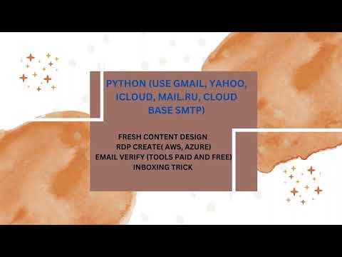 PYTHON USE GMAIL, YAHOO, ICLOUD, MAIL RU, CLOUD BASE SMTP