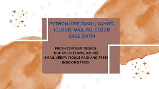 PYTHON USE GMAIL, YAHOO, ICLOUD, MAIL RU, CLOUD BASE SMTP