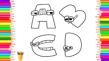 Alphabet Lore Coloring pages  How to color Alphabet Lore  drawing and COLORING PAGE