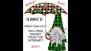 SCANNCUT DX   PRINT AND CUT ANY FREE IMAGE! SEE NOTES UNDER VIDEO   GET PREMIUM PACK 2, NOT 1