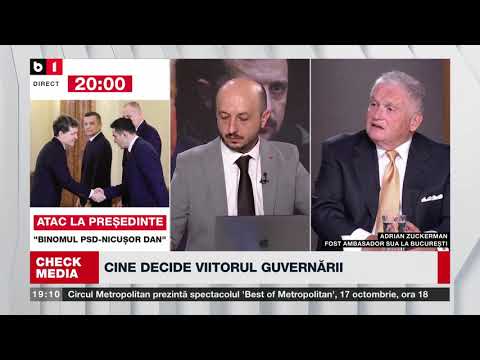 CHECK MEDIA cu Răzvan Munteanu. EXCLUSIV: Adrian Zuckerman, fost ambasador SUA la București P2