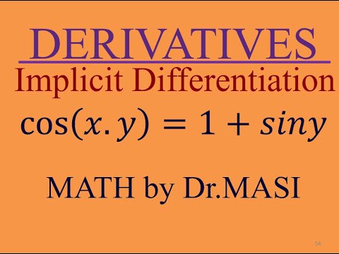Video What is the Derivative of cos(xy)=1 siny, Implicit... - youtube