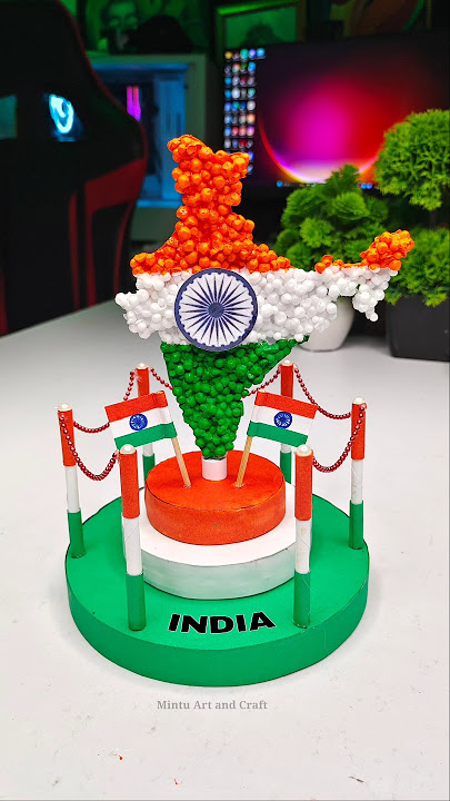 Independence day Special Craft Idea ❤️ Independence day Flag making 🇮🇳🇮🇳 Jai Hind #shorts #short