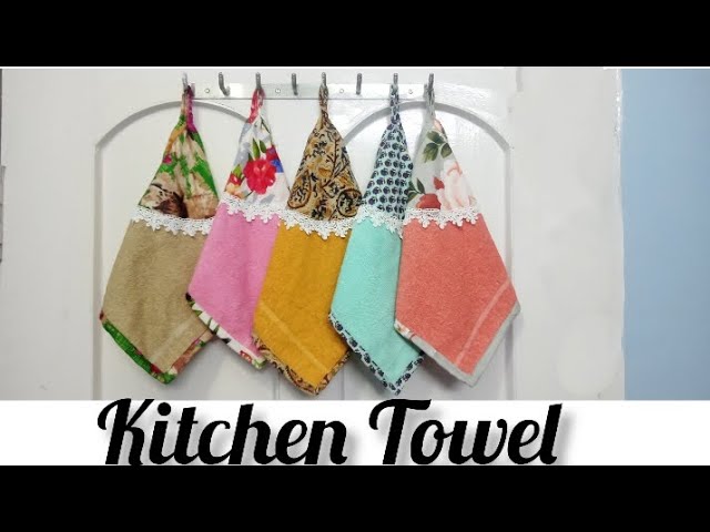 How To Make Hanging Kitchen Towels (2 Ways - Gathered Or Folded) ⋆ Hello  Sewing