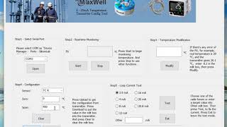 Configure TT-210 temperature transmitter from PC screenshot 1