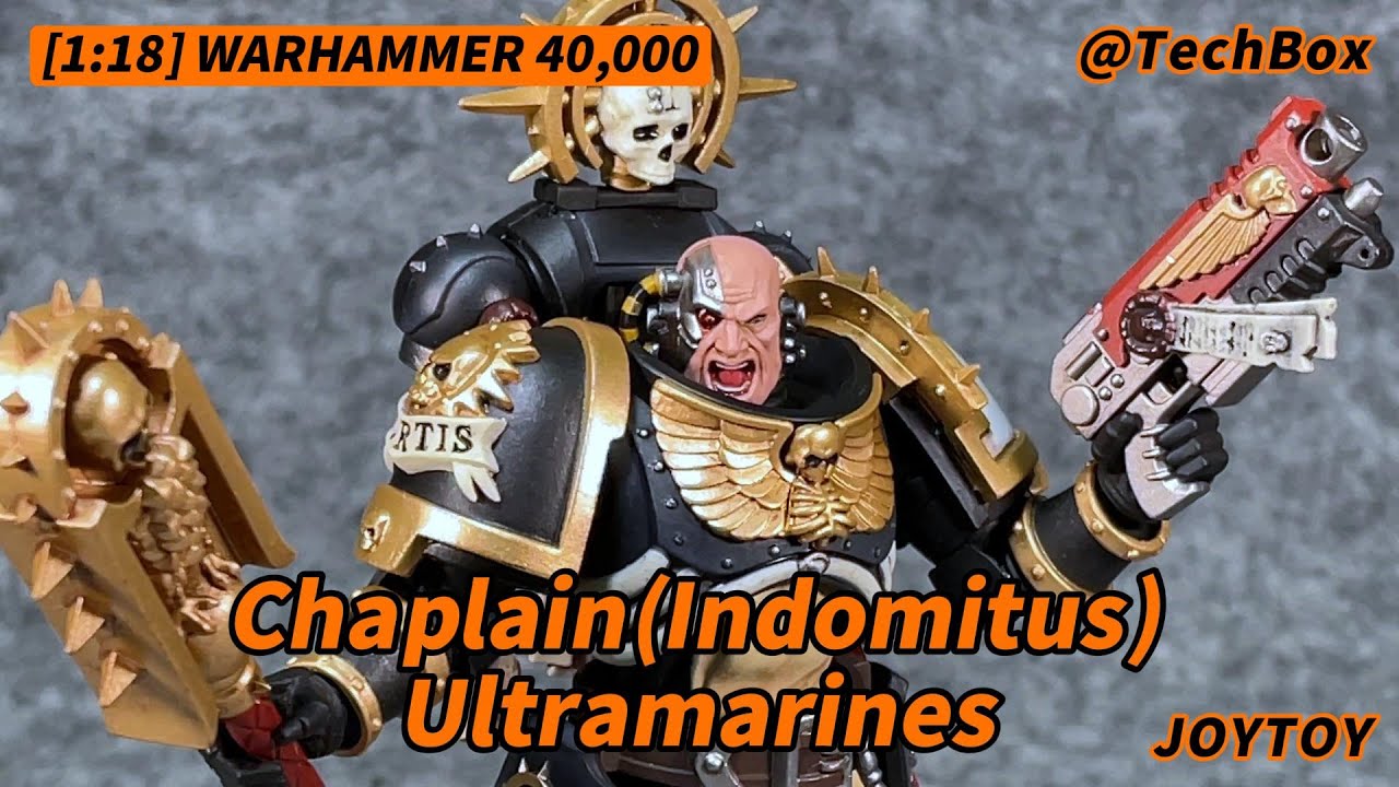Joytoy Warhammer 40K, Ultramarines Chaplain(Indomitus), 1/18 scale action figure