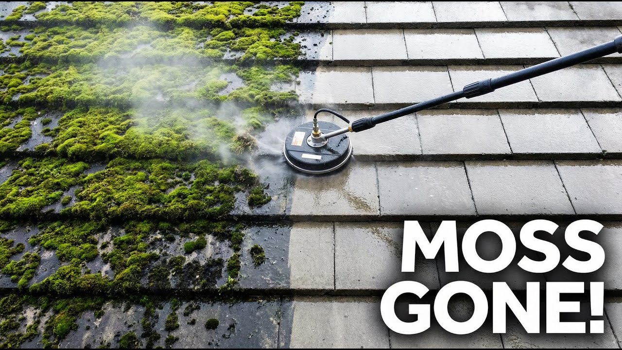 Clean Line Roof Perfect Clean Lines on This Moldy Roof | ASMR Cleaning - YouTube
