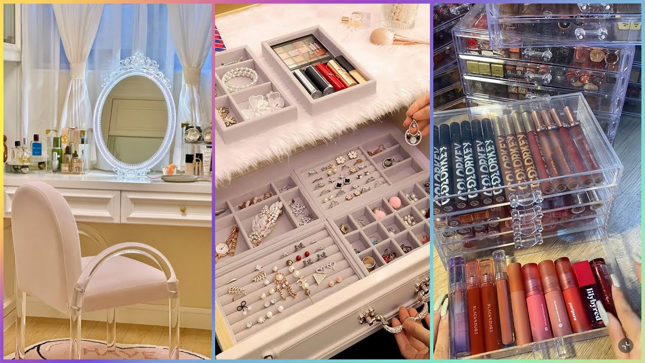 Vanity And Huge Ornaments Organization🎀 | Makeup Organizing ASMR✨