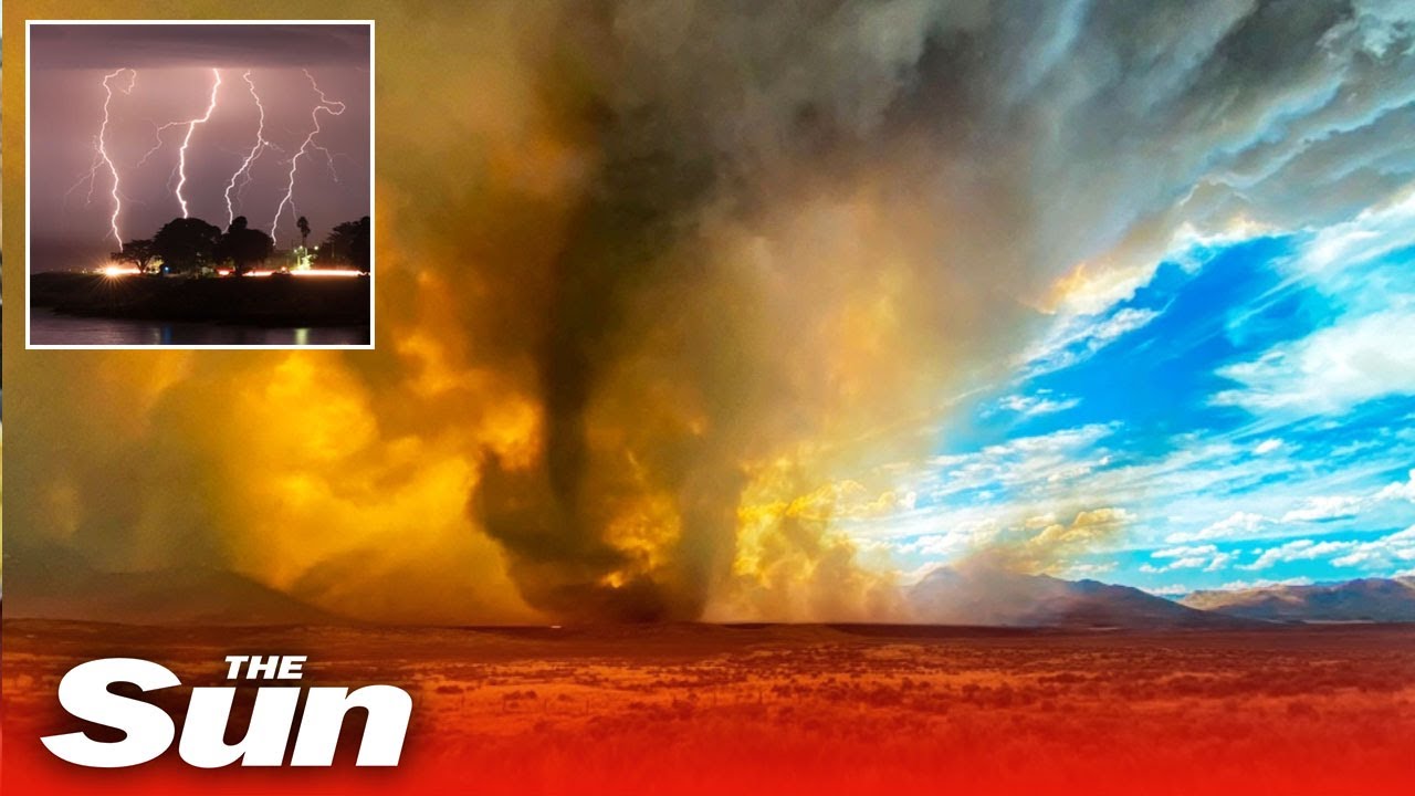 Rare fire tornado or 'firenado' spotted near California blaze YouTube