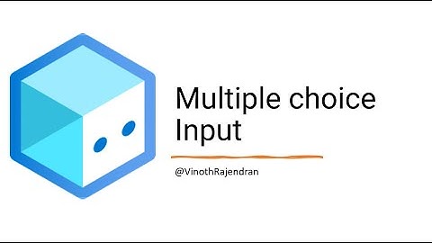 06 - Multiple choice input