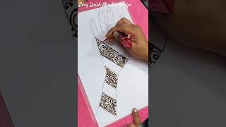 Simple Front Hand or Back Hand Mehndi Design with Stylish Diagonal Pattern ✨