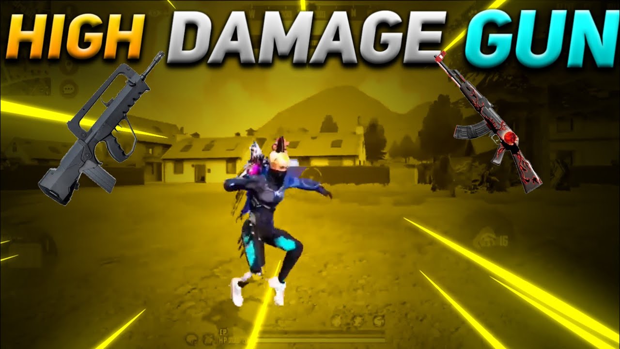 Free fire high damage gun ll Free fire killing montage ll 🔥😂