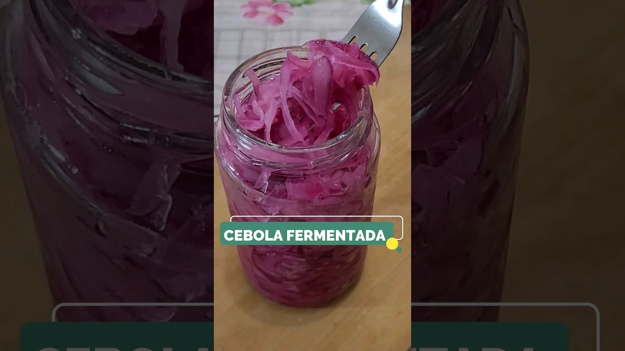 Cebola Roxa Fermentada - Probiótica - Fácil e Rápida