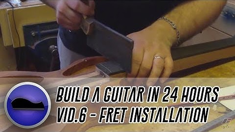 Ep 6 - How to Build a Custom PAF Guitar - hand cutting fret slots, installing frets with a hammer