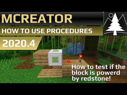 MCreator: How to test for redstone power | Procedure Tutorial