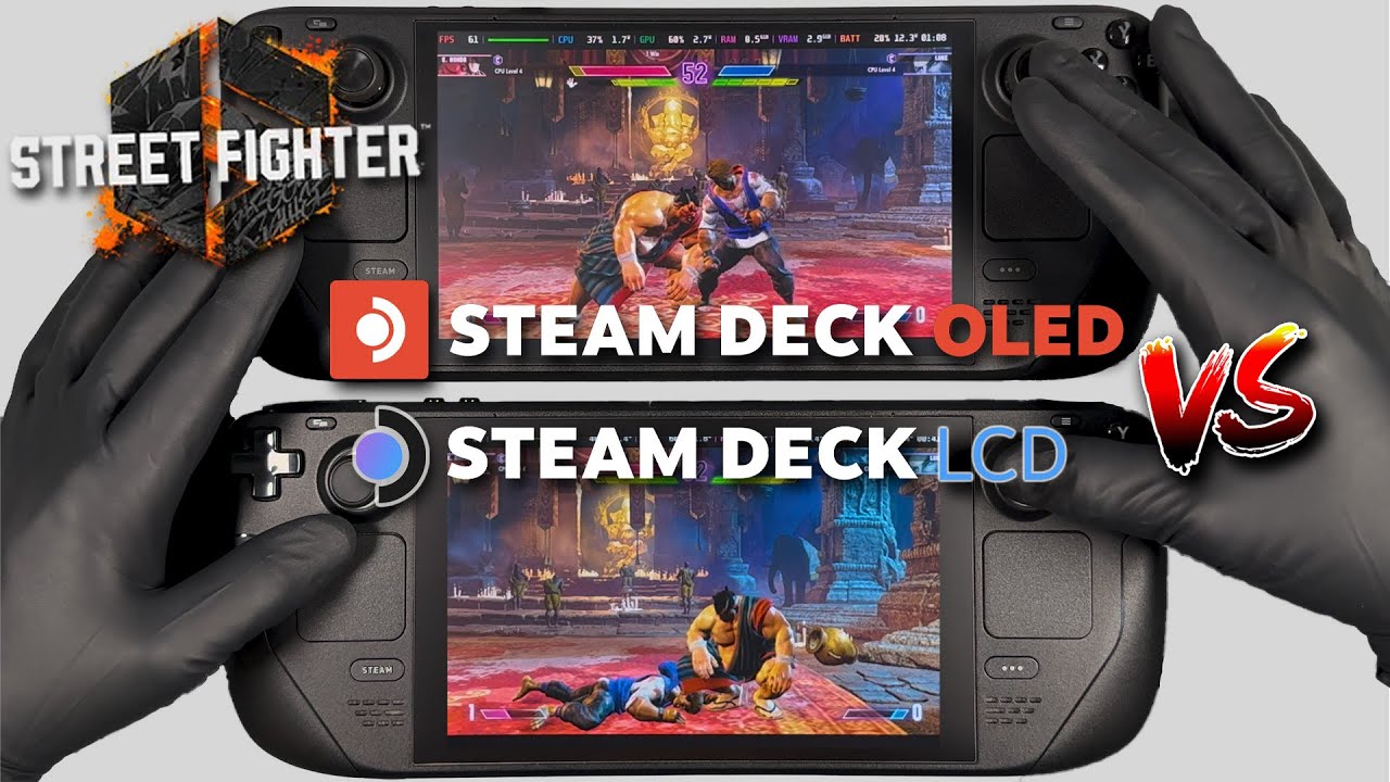 Street Fighter 6 | Steam Deck OLED Gameplay | Steam OS | OLED Vs LCD Comparison