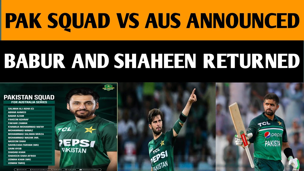 PCB Announced Pakistan Squad Against Australia T20 Series 2026 | Big Returns!